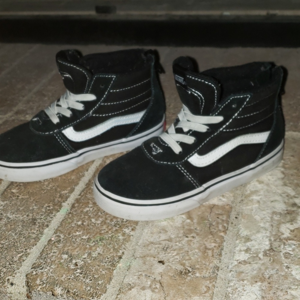 High top Vans little boy shoes